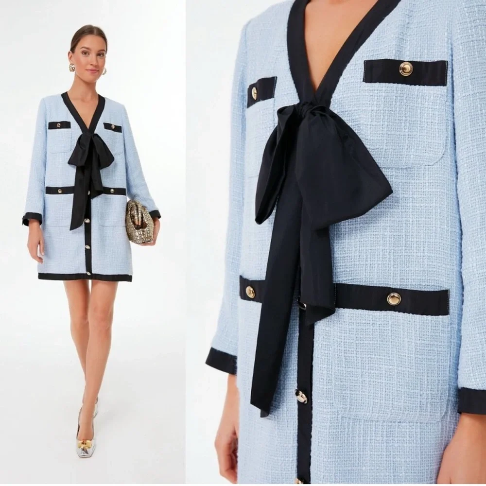 Pomander Place Tweed Coco Retro Bow Dress - Tuckernuck - Picture 2 of 7